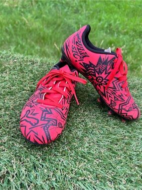 Puma x Christian Pulisic Kids' Tacto II Soccer Cleats,Size  2 Youth,Red & Black